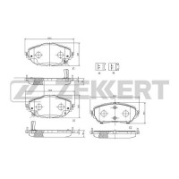 BS-1245 ZEKKERT Комплект гальмівних колодок дисковий гальм