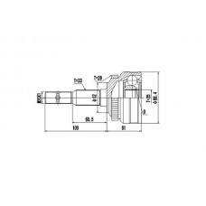DCV844056 DYNAMATRIX Шарнирный комплект, Привідний вал