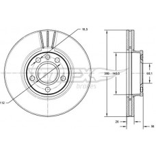 TX 71-33 TOMEX Brakes Гальмівний диск