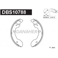 DBS10788 DANAHER Комплект гальмівних колодок