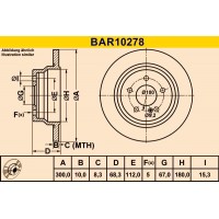 BAR10278 BARUM Гальмівний диск