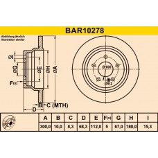 BAR10278 BARUM Гальмівний диск