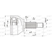 CVJ5437.10 OPEN PARTS Шарнирный комплект, Привідний вал