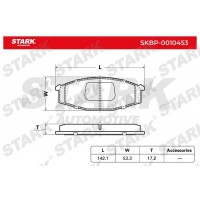 SKBP-0010453 Stark Комплект гальмівних колодок дисковий гальм