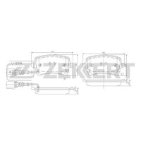 BS-1179 ZEKKERT Комплект гальмівних колодок дисковий гальм