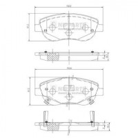 N3602135 NIPPARTS Комплект гальмівних колодок дисковий гальм