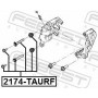 2174-TAURF FEBEST Напрямний болт корпус скоби гальма