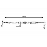 1 987 482 313 BOSCH Тросик, cтояночный тормоз