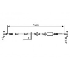 1 987 482 313 BOSCH Тросик, cтояночный тормоз