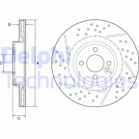 BG4789C DELPHI Гальмівний диск