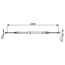 1 987 482 409 BOSCH Тросик, cтояночный тормоз