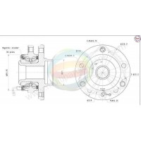 70-230032 MULTIPARTS Комплект підшипника ступиці колеса