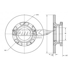 TX 72-17 TOMEX Brakes Гальмівний диск