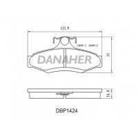 DBP1424 DANAHER Комплект гальмівних колодок дисковий гальм