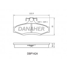 DBP1424 DANAHER Комплект гальмівних колодок дисковий гальм