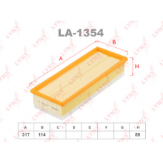LA-1354 LYNXauto Повітряний фільтр