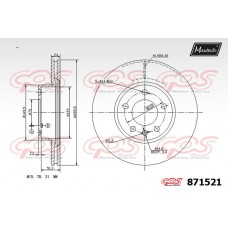 871521 MAXTECH Гальмівний диск