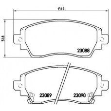 P 83 042 BREMBO Комплект гальмівних колодок дисковий гальм