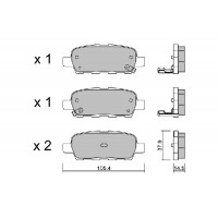 BPNI-2001 AISIN Комплект гальмівних колодок дисковий гальм