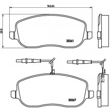 FK20061 KAISHIN Комплект гальмівних колодок дисковий гальм