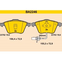 BA2246 BARUM КомплеК т гальмівних колодок, дискове гальмо