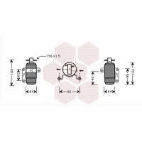0700D060 VAN WEZEL Осушувач кондиціонера