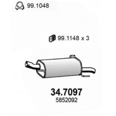 34.7097 ASSO Глушник вихлопних газів кінцевий