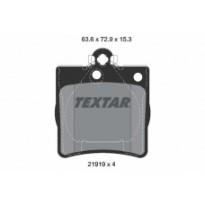 2191981 TEXTAR Комплект гальмівних колодок дисковий гальм