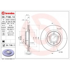 09.7196.11 BREMBO Гальмівний диск