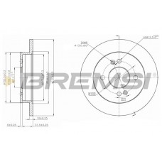 CD7793S BREMSI Гальмівний диск