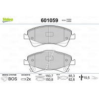 601059 VALEO Комплект гальмівних колодок дисковий гальм