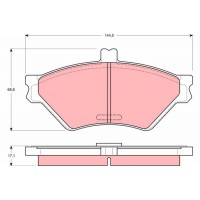 GDB1268 TRW Комплект гальмівних колодок дисковий гальм