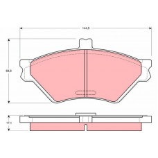 GDB1268 TRW Комплект гальмівних колодок дисковий гальм