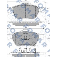 FO 913481 FOMAR Friction КомплеК т гальмівних колодок, дискове гальмо