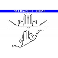 11.8116-0137.1 ATE Пружина, Гальмівний супорт