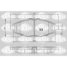6216124 SASIC Комплект гальмівних колодок дисковий гальм