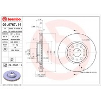 09.6767.14 BREMBO Гальмівний диск