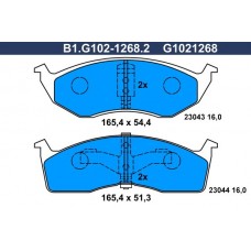 B1.G102-1268.2 GALFER Комплект гальмівних колодок дисковий гальм