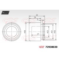 72938020 MAXTECH Поршень корпус скоби гальма