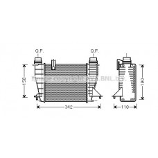 RTA4553 AVA QUALITY COOLING Интеркулер