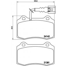 P 85 104 BREMBO Комплект гальмівних колодок дисковий гальм