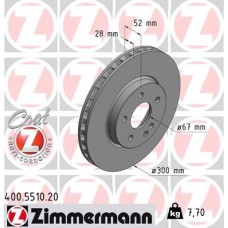 400.5510.20 ZIMMERMANN Гальмівний диск