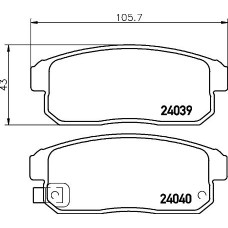 8DB 355 028-191 HELLA КомплеК т гальмівних колодок, дискове гальмо