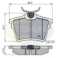 CBP01252 COMLINE Комплект гальмівних колодок дисковий гальм