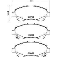 8DB 355 029-051 HELLA PAGID Комплект гальмівних колодок дисковий гальм