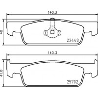 8DB 355 031-551 HELLA PAGID Комплект гальмівних колодок дисковий гальм