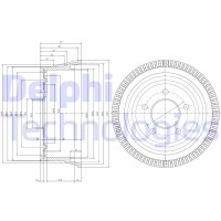 BF387 DELPHI Гальмівний барабан