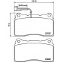 8DB 355 014-731 HELLA Комплект гальмівних колодок, дискове гальмо