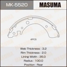 MK-5520 MASUMA Комплект гальмівних колодок