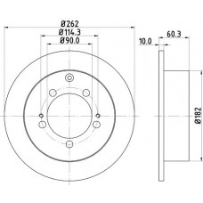 8DD 355 118-661 HELLA Гальмівний диск